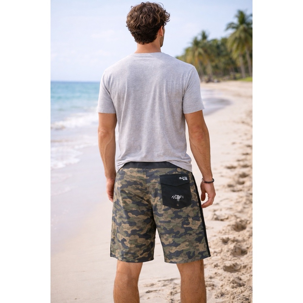 Salt Life Board Shorts Mens 42 Camo SLX-QD